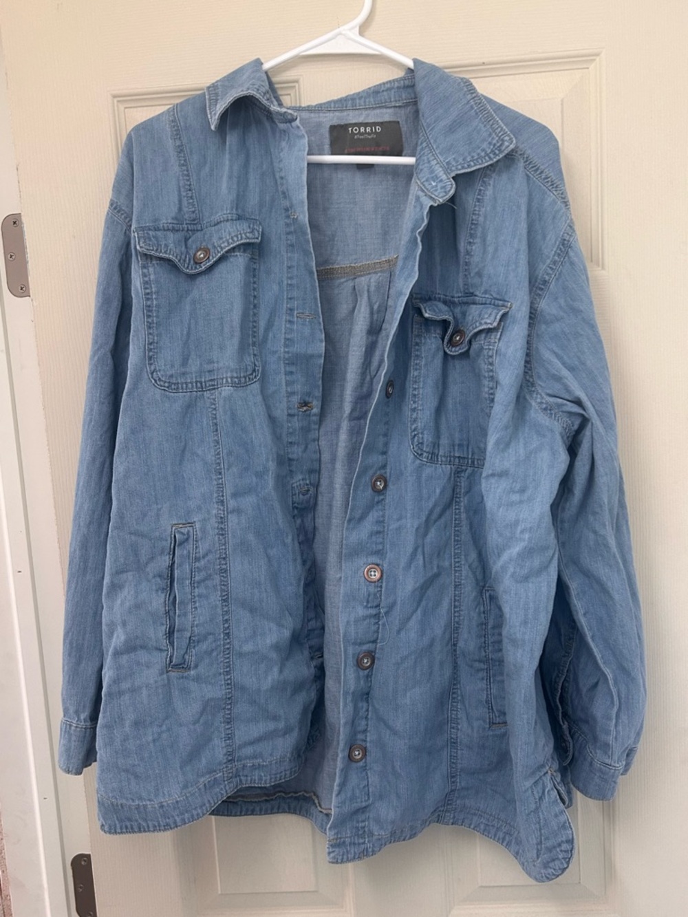 torrid Light Blue Denim Shirt Jacket